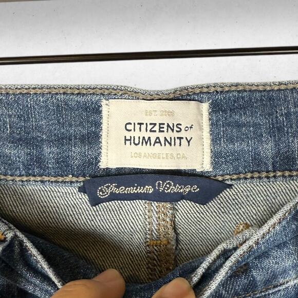 Citizens of Humanity Jeans Isola Women's 26 High Rise Raw Hem Medium Wash - Picture 4 of 7